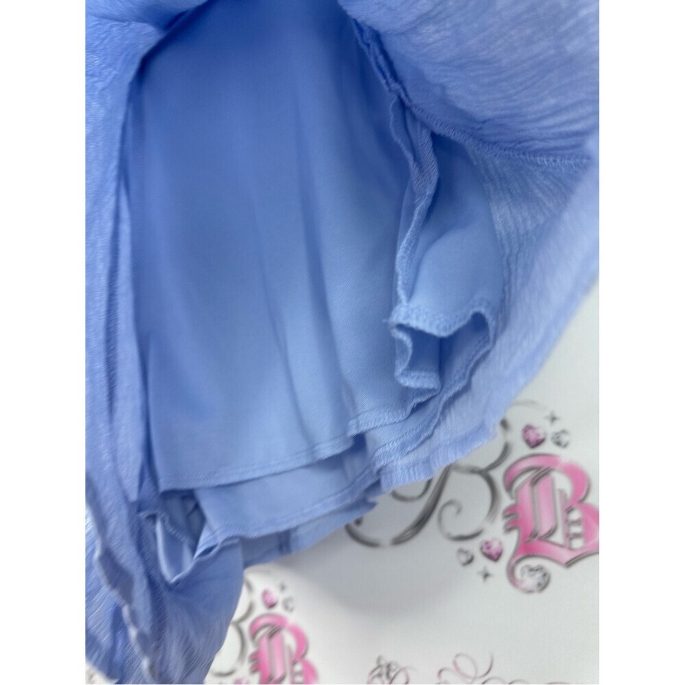 Forever 21 Light Blue Pleated Skort Shorts - Picture 3 of 9